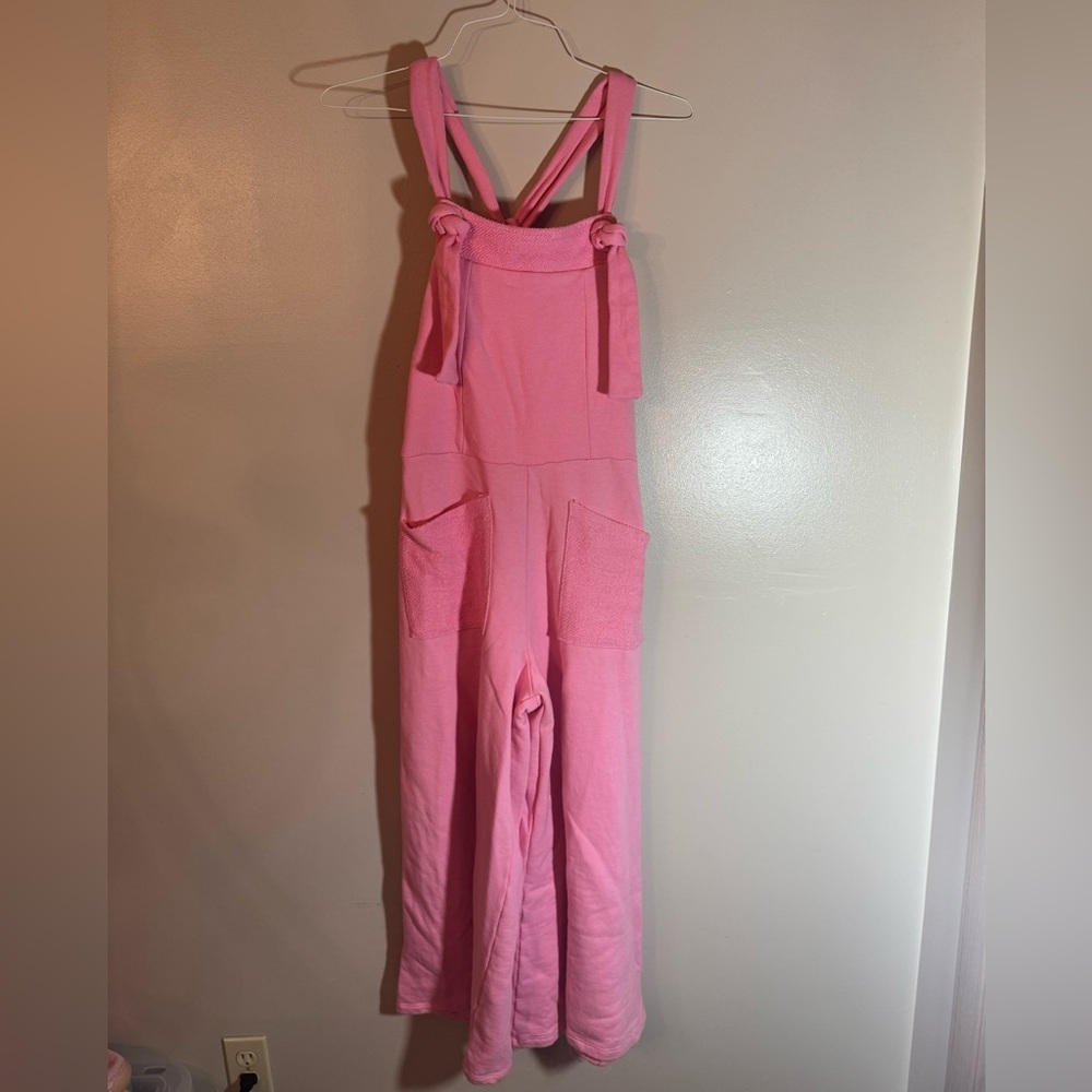Bucket List Pink Wide Leg Sleeveless Jumpsuit Medium
